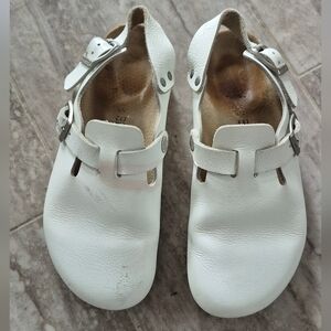 Birkenstock Kids White Leather Sandals